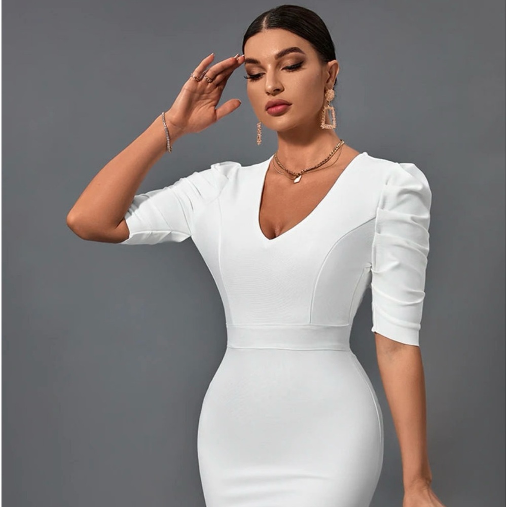 White Backless Dress - image 3